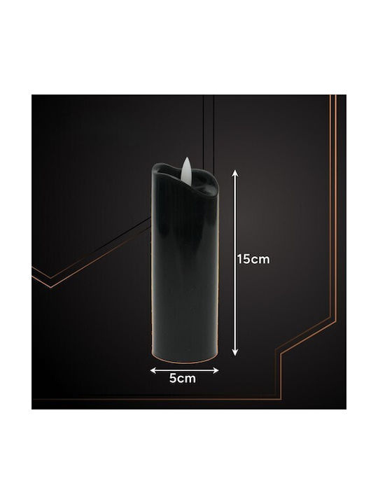 Lustră Decorativă Lumânare Negru 12buc