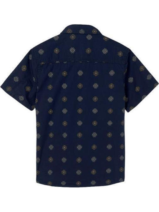 Kinder Hemd Kurzarm Marineblau