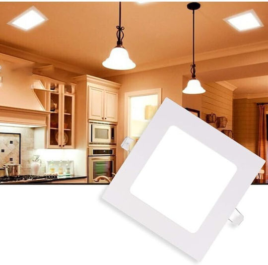 Lightplanet Pătrat Încastrat Panou LED Putere 18W cu Alb Rece Lumini