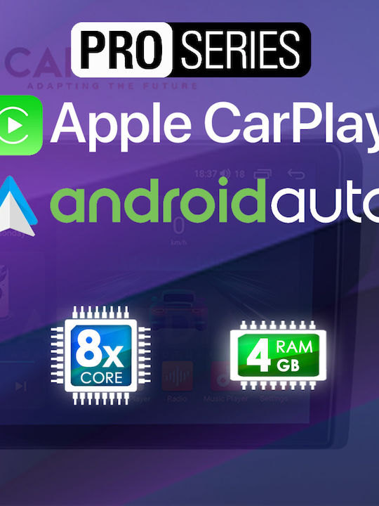 Carmedia Ηχοσύστημα Αυτοκινήτου για Fiat Panda 2003-2012 (Bluetooth/USB/WiFi/GPS/Apple-Carplay/Android-Auto) με Οθόνη Αφής 9"