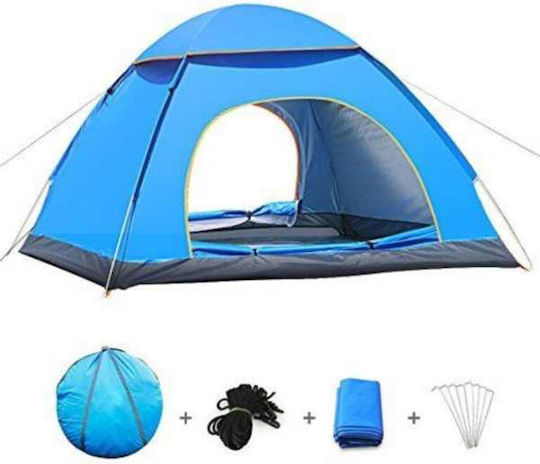 Cort Camping Igloo Albastru pentru 4 Persoane