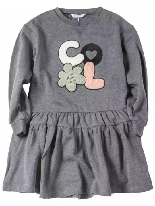 Cool Children's Dress Long Sleeve Gray