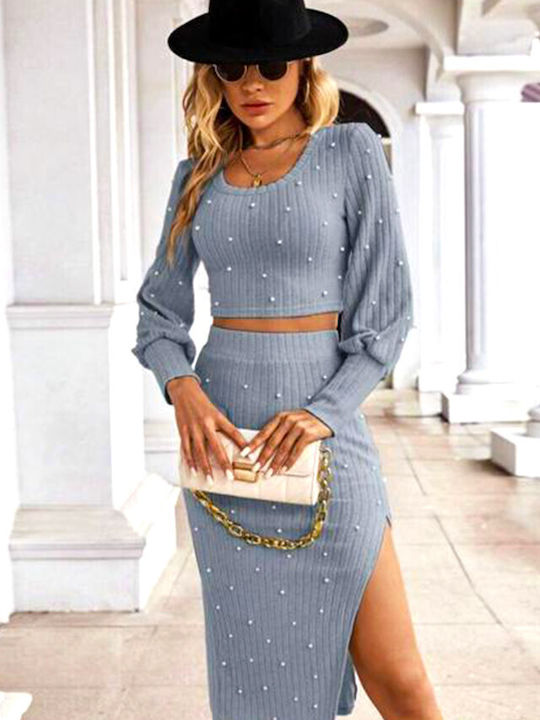Set mit Maxi Rock Gray