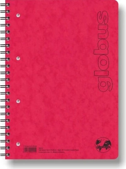 Globus Spiral Caiet Cu dungi A4 2 de Subiecte 1buc (Culori diverse)