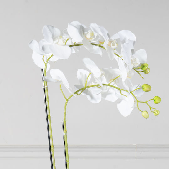 Künstliche Pflanze im Topf Orchidee Weiß 42cm Supergreens