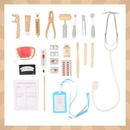 Kruzzel Kids Medical Set Made of Wood for Ages 3+ 24pcs