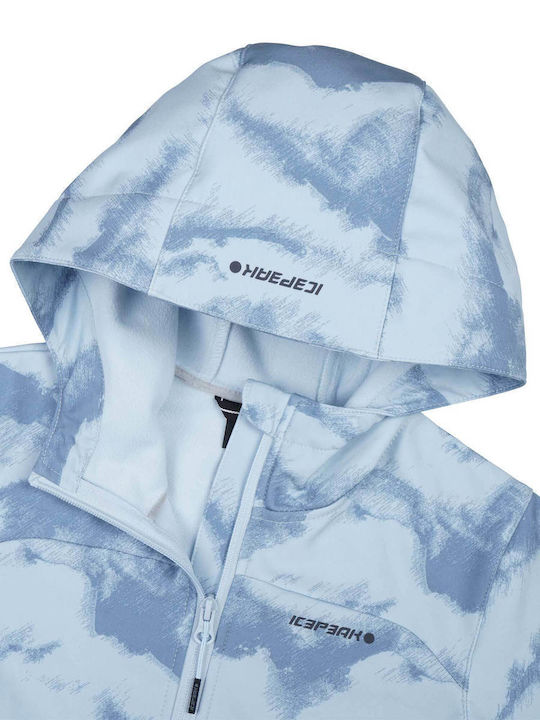 Waterproof Kids' Sports Jacket Windproof with Lining & Hood Blue
