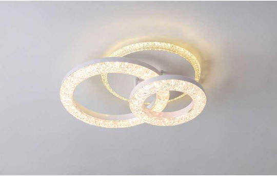 Lightplanet Lustră LED cu Alb Natural Lumină cu cristale 35x35cm.