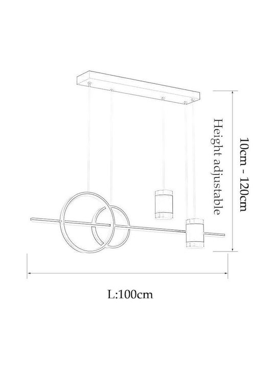 Lightplanet Lustră LED cu Alb Natural Lumină 100x100cm.
