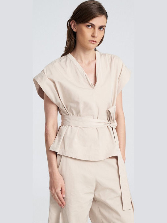 Γυναικείο Crop Top Beige