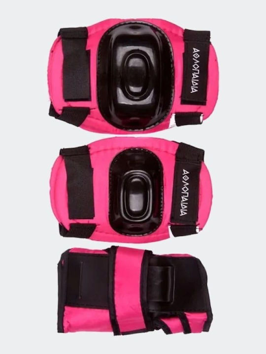 Athlopaidia Children's Protective Gear Set for Rollers Fuchsia