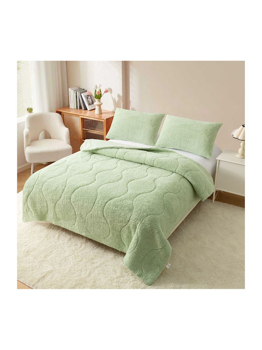 Homeone Duvet Cover Set Single 160x220cm Pistachio - Green 2pcs 300 GSMGsm