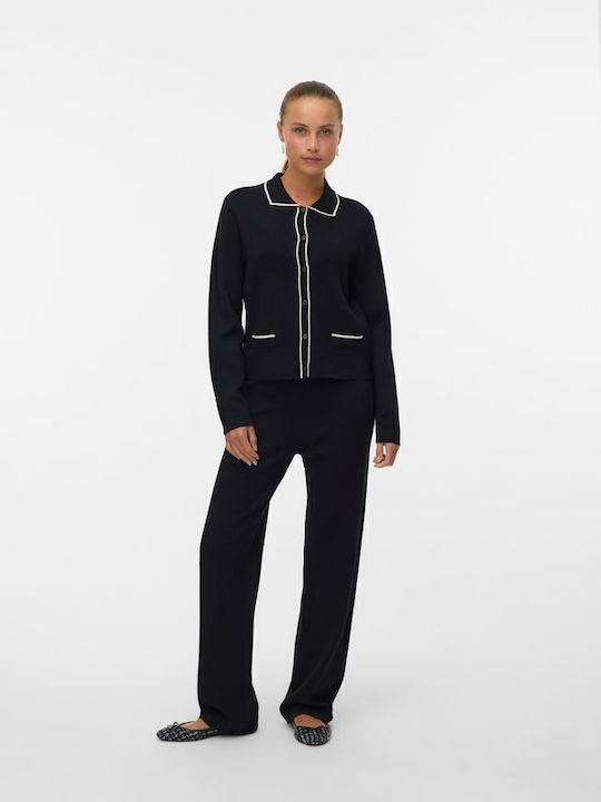 Damen Stoff Hose in Lockere Passform Black W Birch