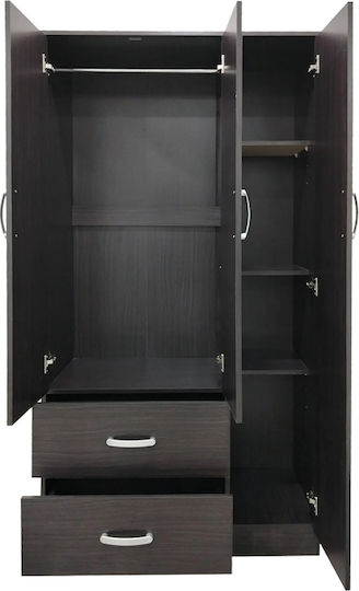 Тройна врата Гардероб Lego Wenge Shade 90x42x180см