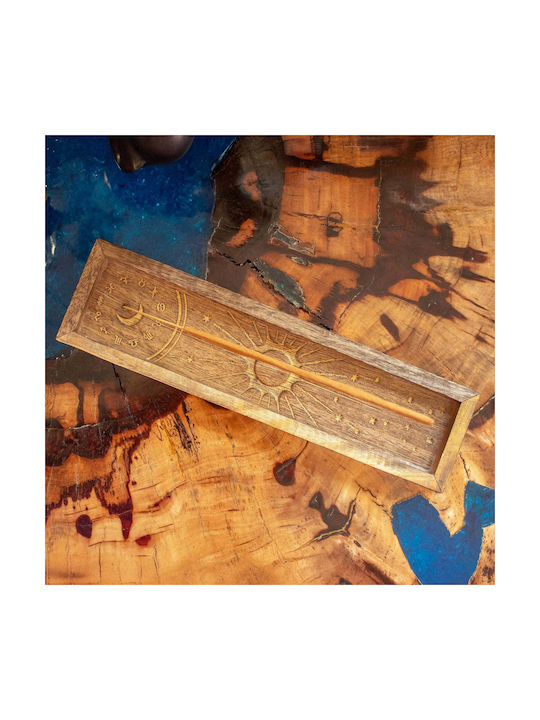 Wooden Holder for Fragrance Sticks & Zodiac Crystal Storage Case