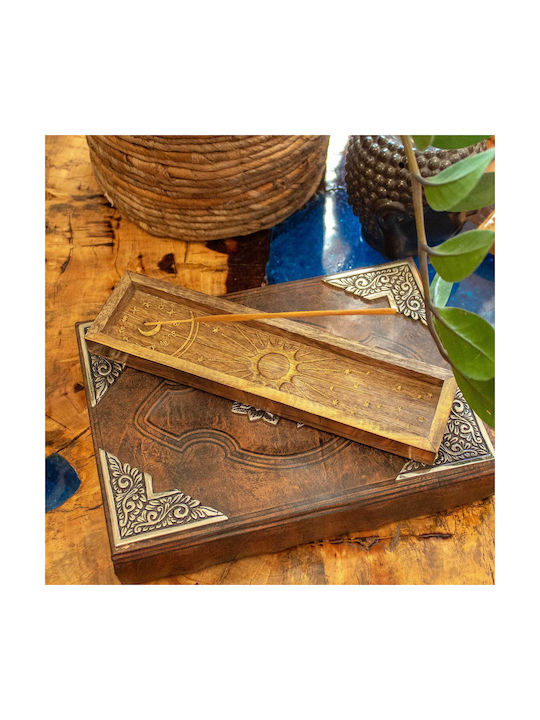 Wooden Holder for Fragrance Sticks & Zodiac Crystal Storage Case