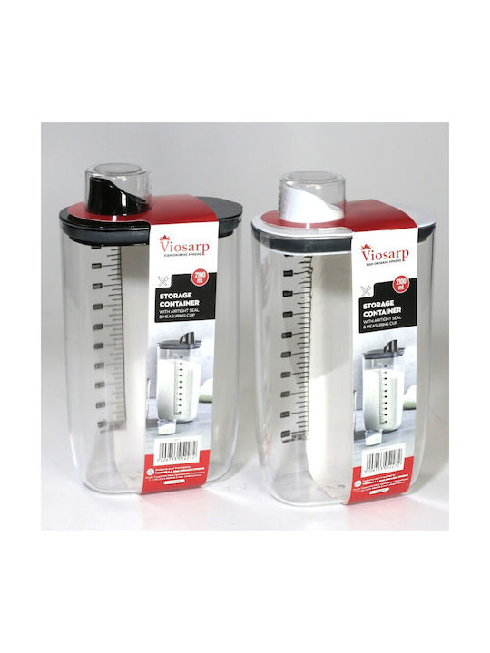 Viosarp Vază Utilizare Generală Cu Capac Ermetic Plastic Transparent 2100ml