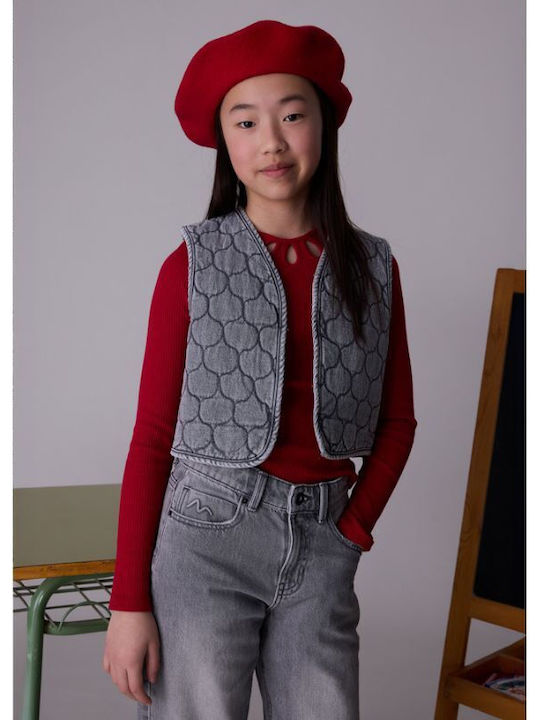 Kinder-Strickjacke Grau