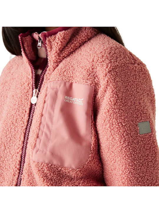 Kids Cardigan Fleece Pink