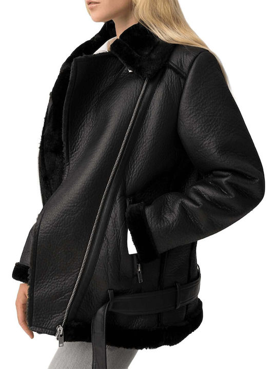 Women's Short Lifestyle Jacket for Winter Black