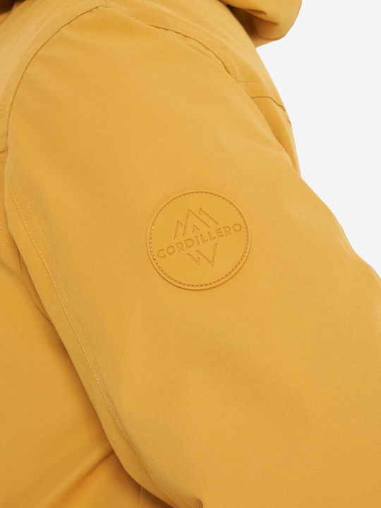 Damen Puffer Jacke Wasserdicht und Winddicht für Winter Yellow