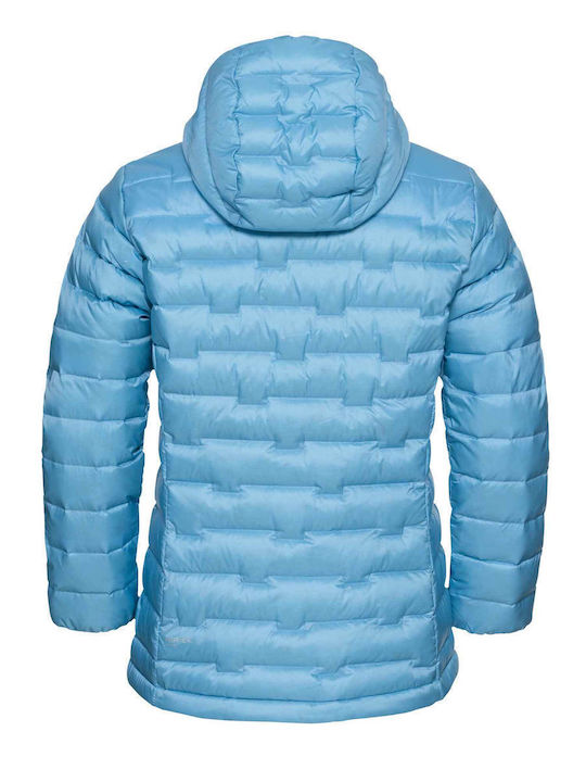 Women's Puffer Jacket Waterproof and Windproof for Winter with Hood Rds Blue