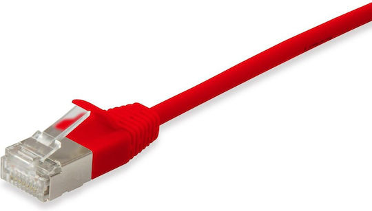 Equip F/FTP Cat.6a Gigabit Network Cable Ethernet 0.15m Red