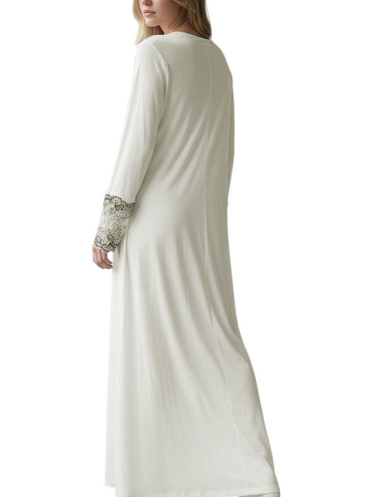 Hanro Winter Women's Nightdress Ecru