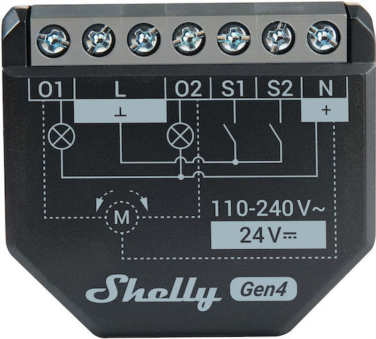 Shelly Smart Switch Wi-Fi, Bluetooth & ZigBee 10A 4τμχ