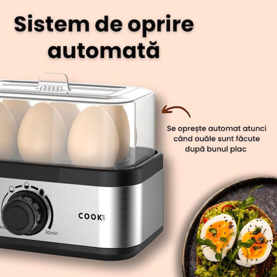 COOK-IT Fierbător de Ouă 6 Locuri 400W Gri