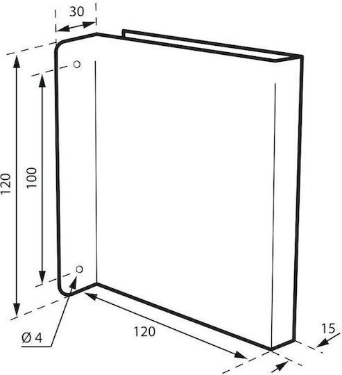 Πινακίδα Σήμανσης Κουζίνας 120x120 Mm Ανοξείδωτη Βιδωτή Κάθετη Thirard 00372387