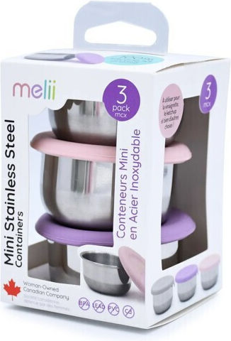 Melii Mini Ανοξείδωτο Παιδικό Σετ Φαγητού 0.089lt Πολύχρωμο