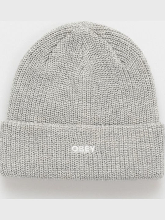 Future Beanie Beanie Knitted in Gray color