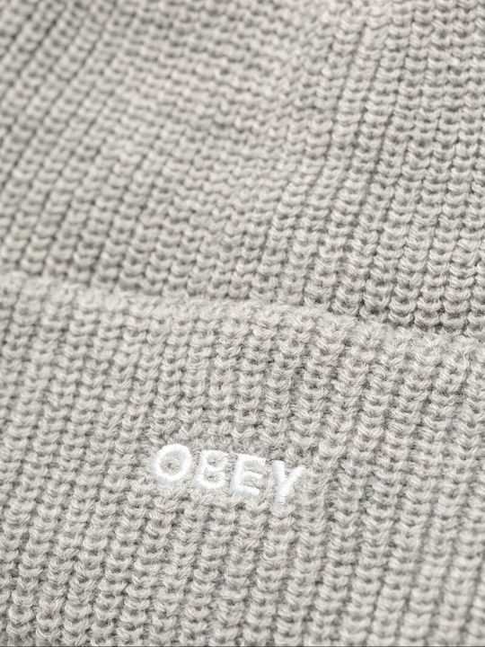 Future Beanie Beanie Knitted in Gray color