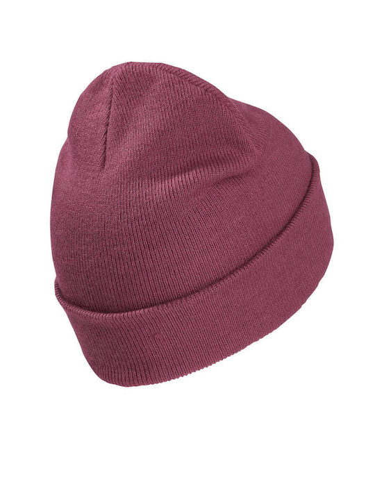Beanie Unisex Σκούφος με Rib Πλέξη σε Μωβ χρώμα