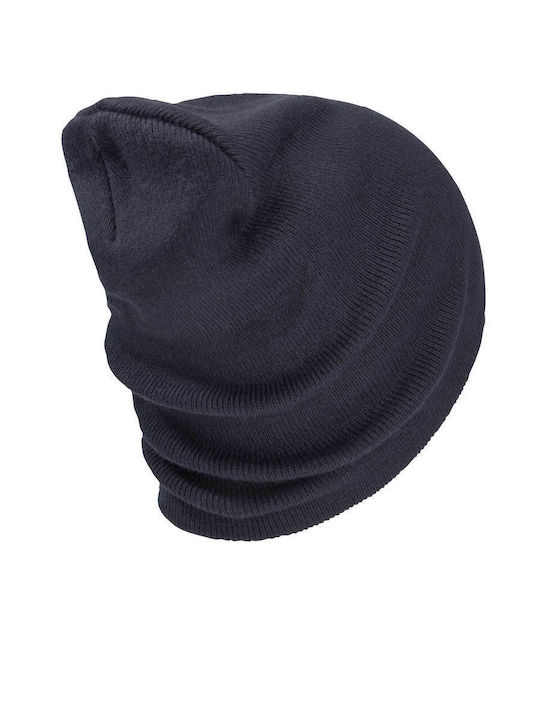 Beanie Unisex Beanie with Rib Knit in Blue color