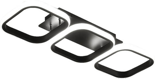 Lightplanet Plafonieră de Tavan 67buc Neagră cu LED Integrat și Telecomandă