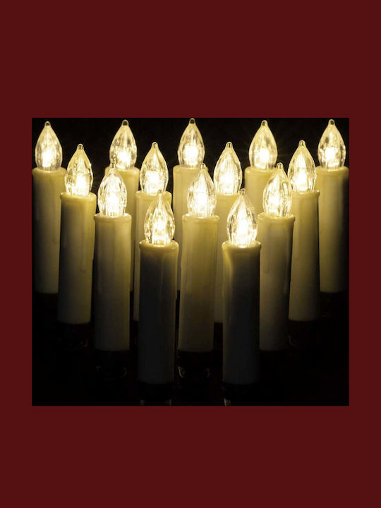 Led Christmas Tree Candles 20-piece Set Warm White Remote Control