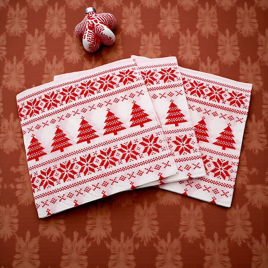 Set of Christmas Napkins L33xW33cm. 20pcs