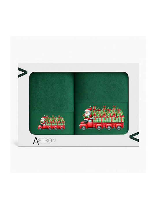 Astron Italy Weihnachtliche Häuser Set Weihnachts-Taschentücher Stoff 50x30cm 2 Stück