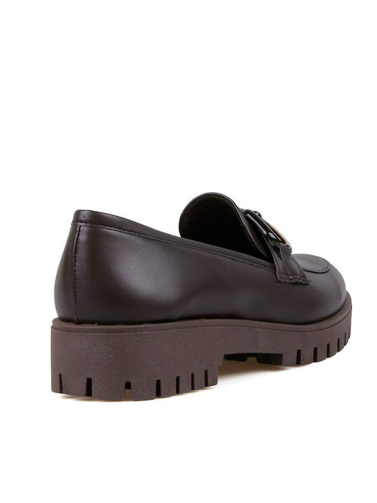 Γυναικεία Loafers σε Καφέ Χρώμα
