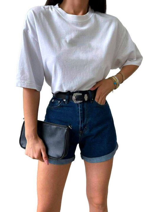 Γυναικείο Τζιν Ψηλόμεσο Σορτς Dark Blue