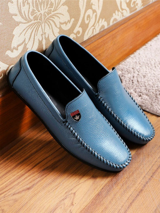 Мъжки мокасини в Син цвят