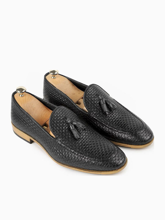 Leder Herren Mokassins in Schwarz Farbe