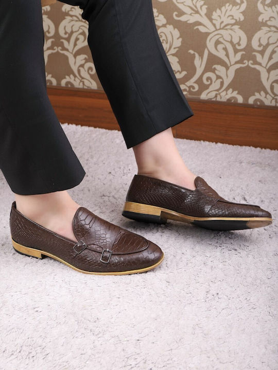 Leder Herren Mokassins in Braun Farbe