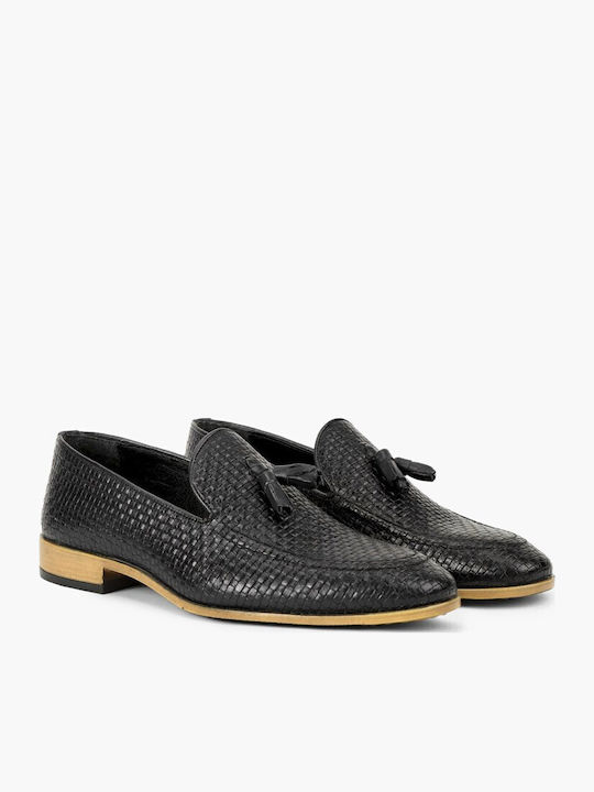 Leder Herren Mokassins in Schwarz Farbe