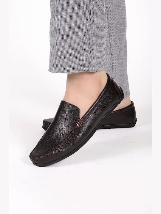 Men's Leather Moccasins Brown