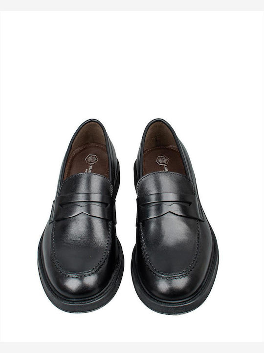 Lenard Man Ανδρικά Loafers σε Μαύρο Χρώμα