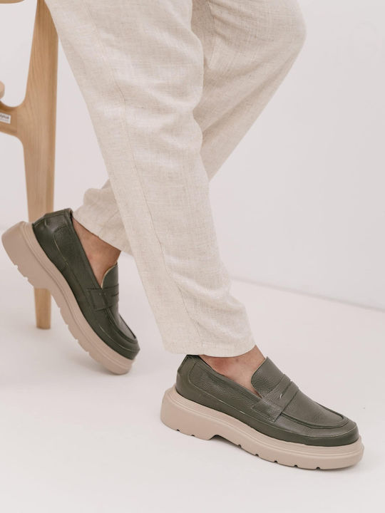 Men's Leather Loafers Beige