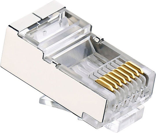 Shielded Rj45 Ftp Connector Cat.6 Pass-through 100 Pcs